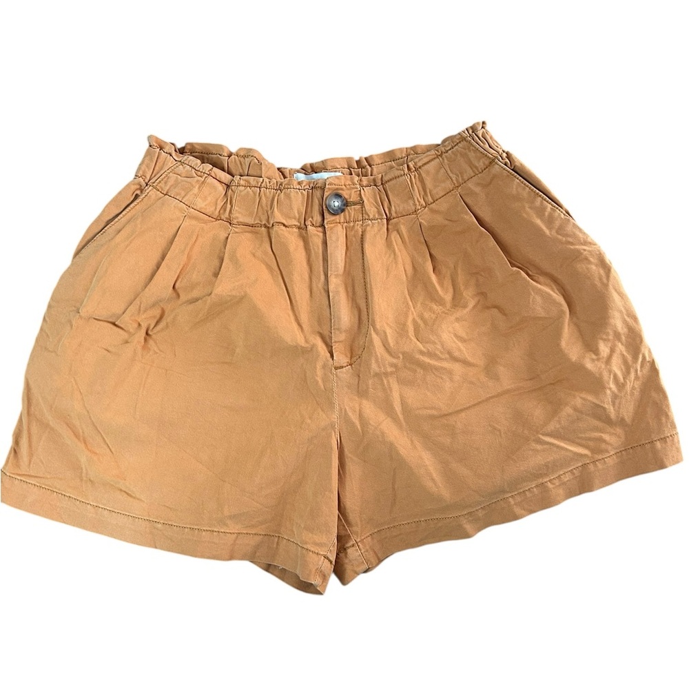 The Loft Women's Shorts Khaki Paper‎ Bag Waist 4’ Inseam Size Small